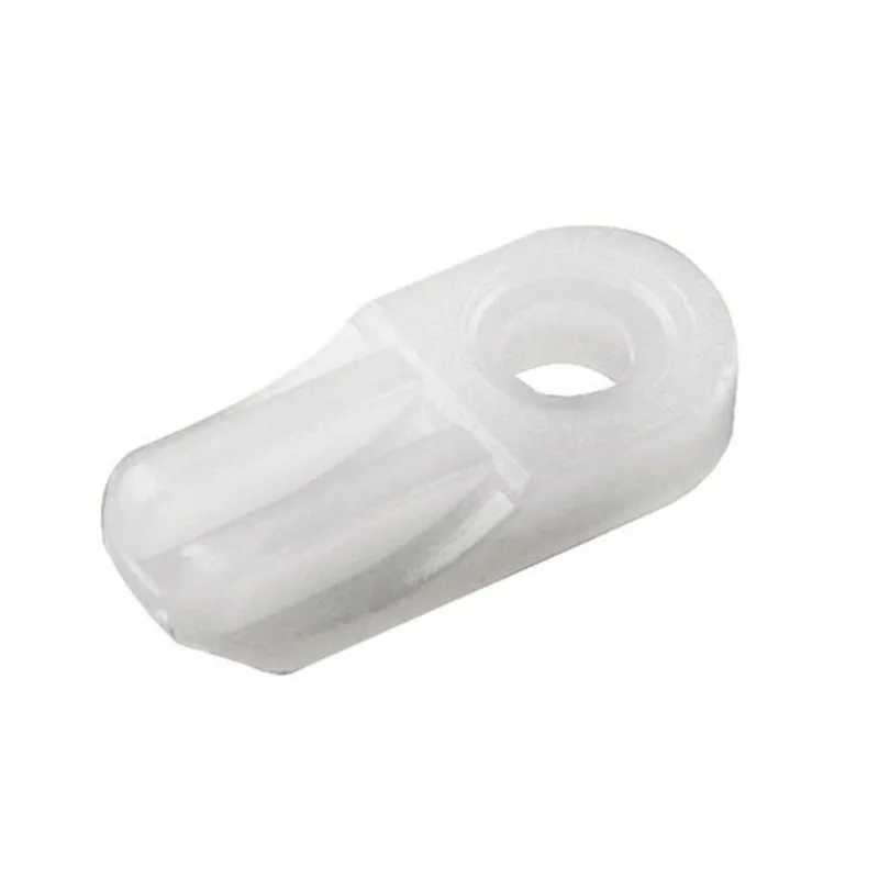 White Plastic Single Turn Button Latch - 3/4"