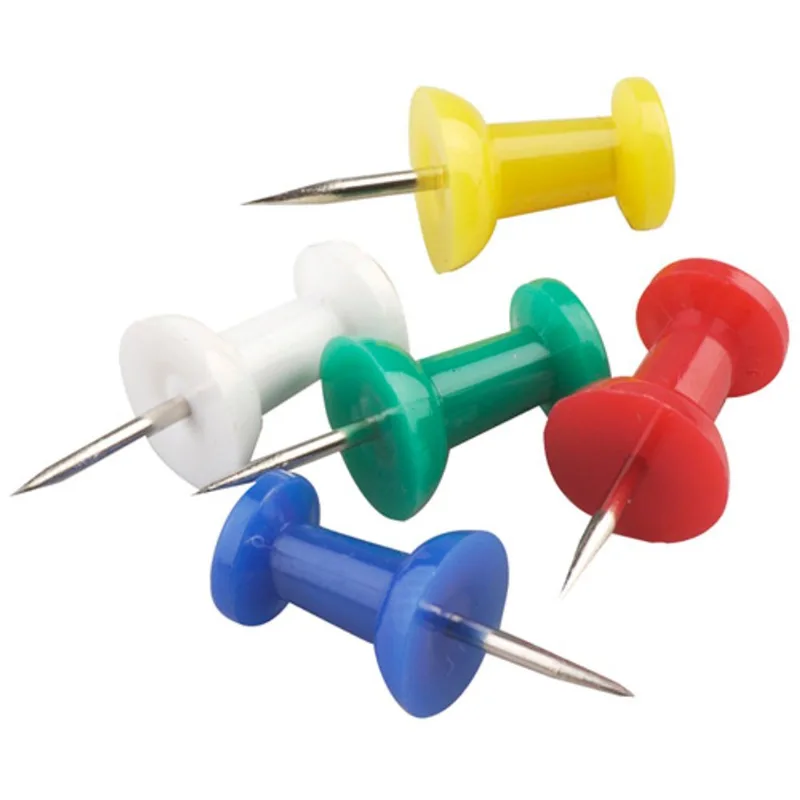 Onward Pushpins - Metal/Plastic - Assorted Colours - 3/8-in Dia - 20 Per Pack