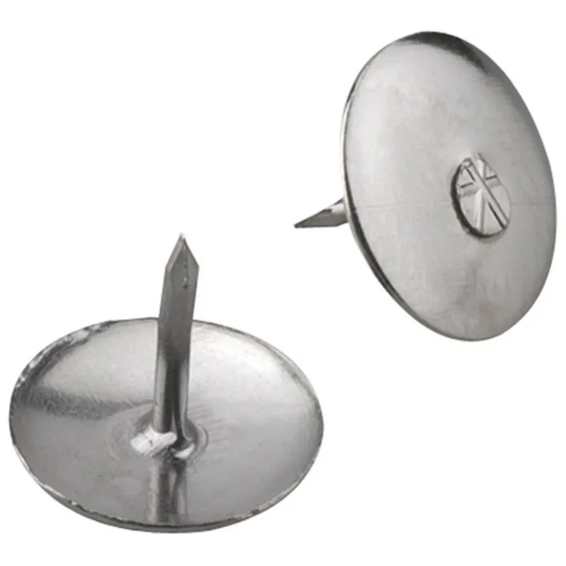 Onward Flat-Head Thumb Tacks - Rounded - Steel - 60 per Pack - 13/32-in dia