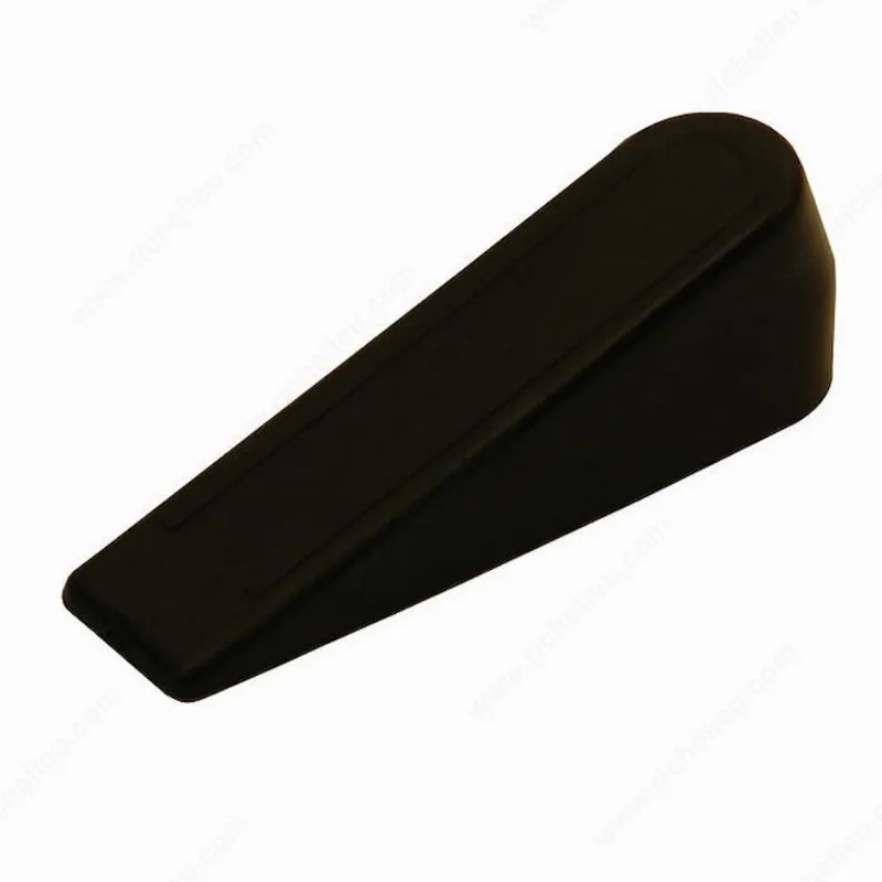Onward Black Wedge Door Stops - Rubber - 2 Per Pack - 4-in L x 63/64-in W