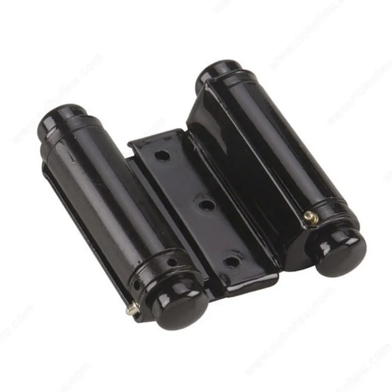 Onward Double Action Spring Hinge - 5 25/32-in W x 3 3/4-in H - Fixed Pin - Black - 2 Per Pack