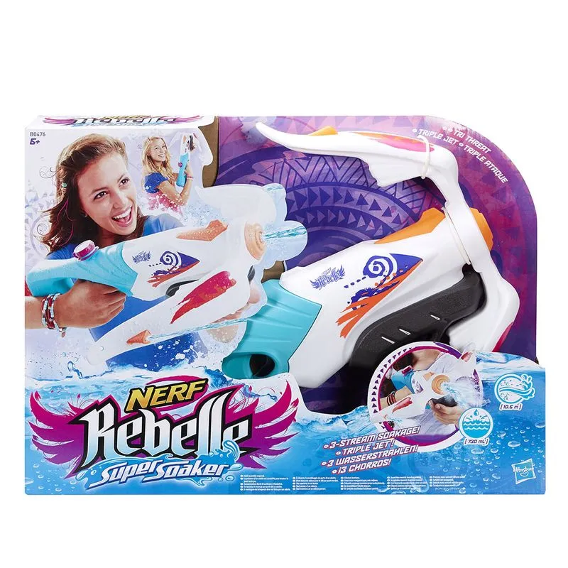 Lançador de Água Rebelle Super Soaker Triplo 730ml Hasbro