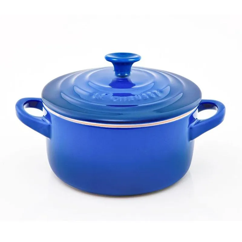 Mini Cocotte Cerâmica Azul Marseille Le Creuset