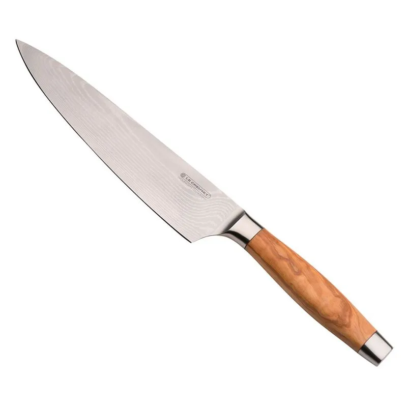 Faca para Desossar 8 Aço Damasco com Cabo Madeira de Oliveira Le Creuset