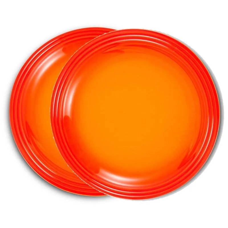 Prato Redondo 27 cm 2 Peças Laranja Le Creuset