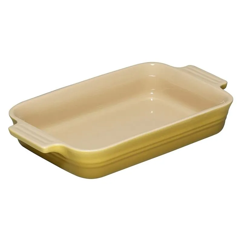 Travessa Retangular de Cerâmica Classic 26 cm Amarelo Soleil Le Creuset