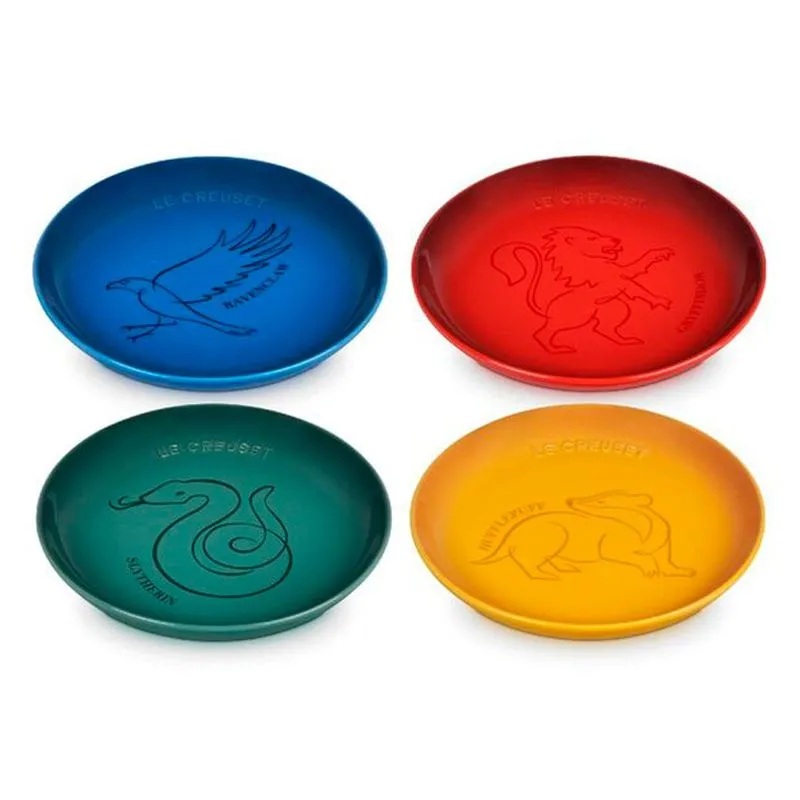 Pratos de Sobremesa Casas de Hogwarts Harry Potter 4 Peças 17 cm Edição Limitada Le Creuset