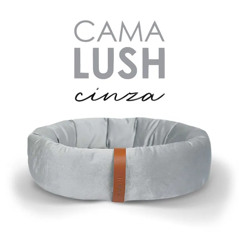 Cama Pet lush Cinza e Caramelo SmartBed Cães e Gatos