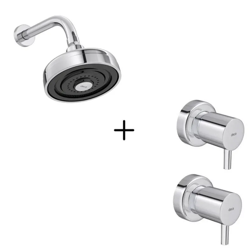 Kit Chuveiro Acqua Plus Com Tubo Stand + 2 Acabamentos De Registro Link - Deca