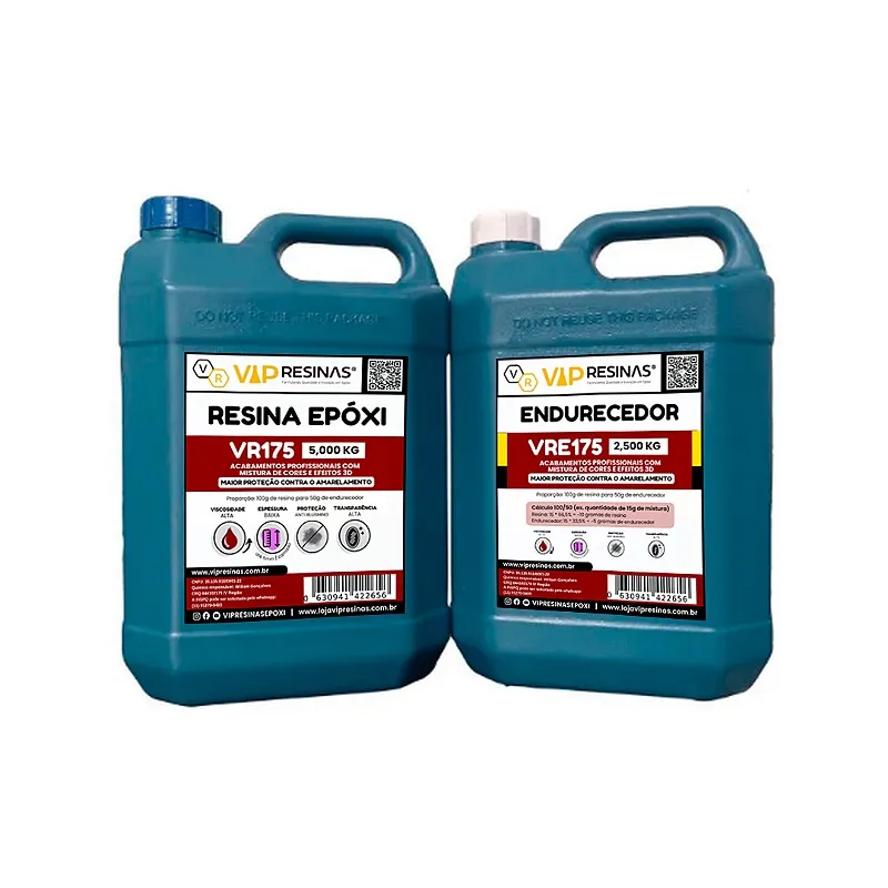 Resina Alta Viscosidade Endurecedor uv VR175 7,5kg VipResina