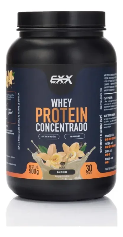 Whey 100% Concentrado - Exx Nutrition Sabor Baunilha
