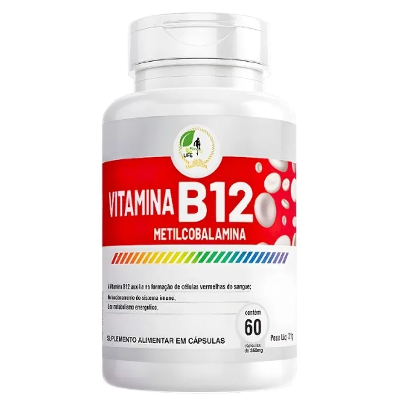 Vitamina B12 Metilcobalamina Fits Life - 60 Cápsulas