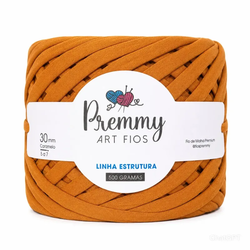 Fio de Malha Premmy Linha Estrutura 30mm MOSTARDA - Fios Premmy