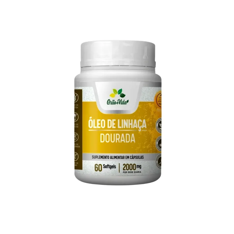 ÓLEO DE LINHAÇA DOURADA 60 SOFT 2000MG (GRAO E VIDA)
