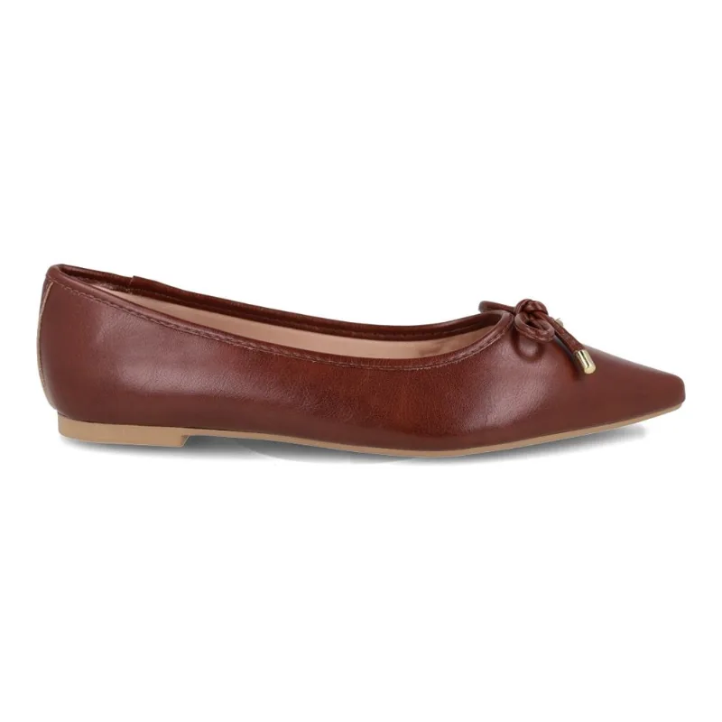 Sapatilha M Shuz Bico Fino Feminina Marrom 37