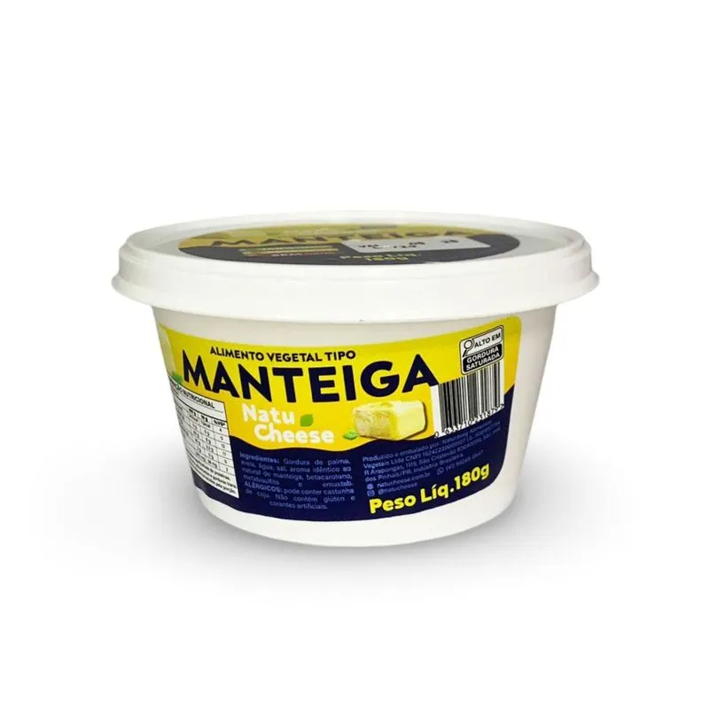 Manteiga Vegetal Sem Lactose 180g Natucheese