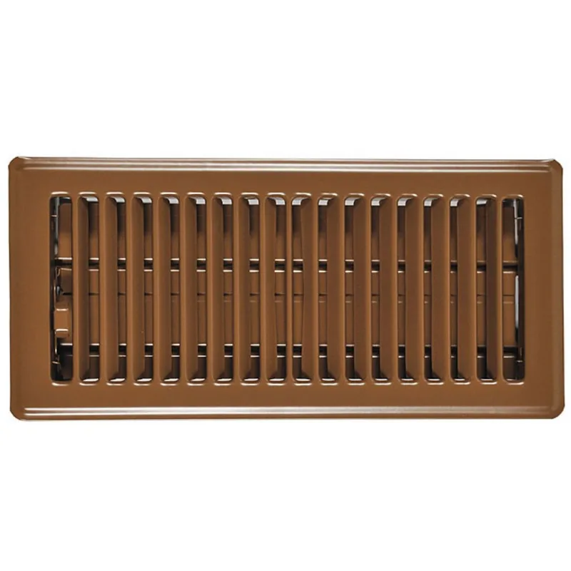 Imperial Louvered Floor Register - Brown - Steel - 4-in W x 12-in L