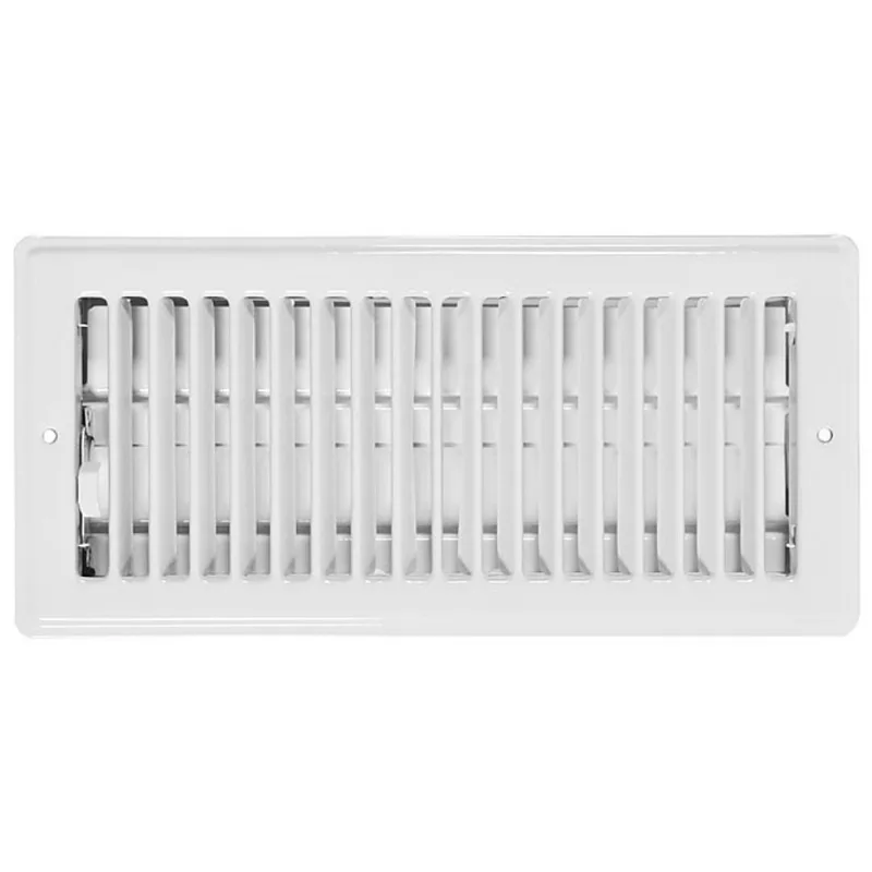 Imperial Steel Floor Register - White - Powder-Coat Paint - 2 1/4-in H x 12-in W