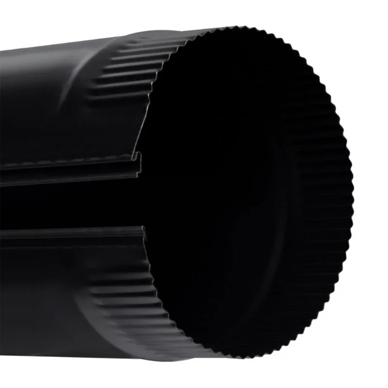 Tubo De Fogão Imperial 8x20cm Aço 24 Ga. Preto Para Interior 1200 °f