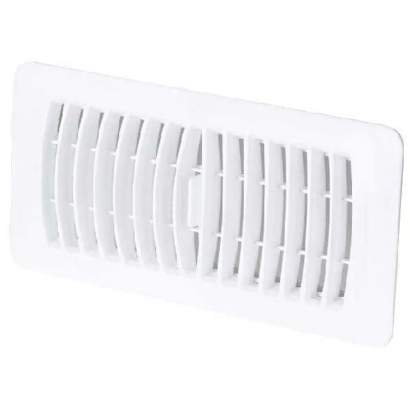 Imperial Louvered Air Exhaust Floor Register - White - Polystyrene - 4-in W x 12-in L