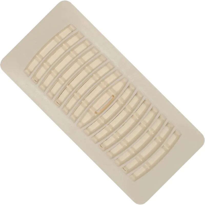 Imperial Louvered Air Exhaust Floor Register - Bone White - Polystyrene Plastic - 4-in W x 10-in L