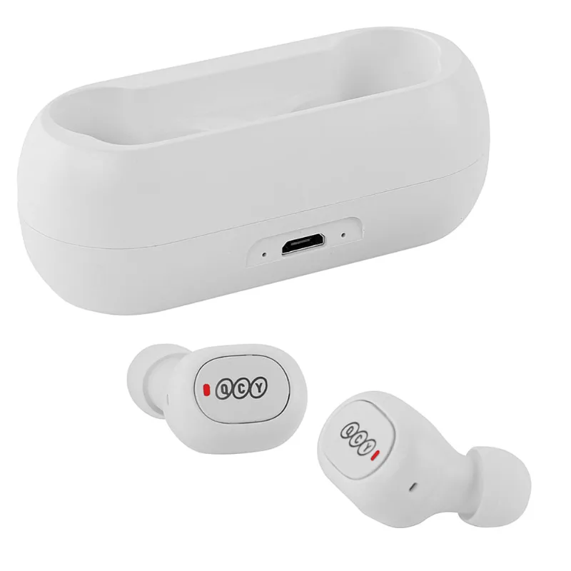 Auriculares Bluetooth Blancos QCY T1C Manos Libres Inalámbrico IPX5
