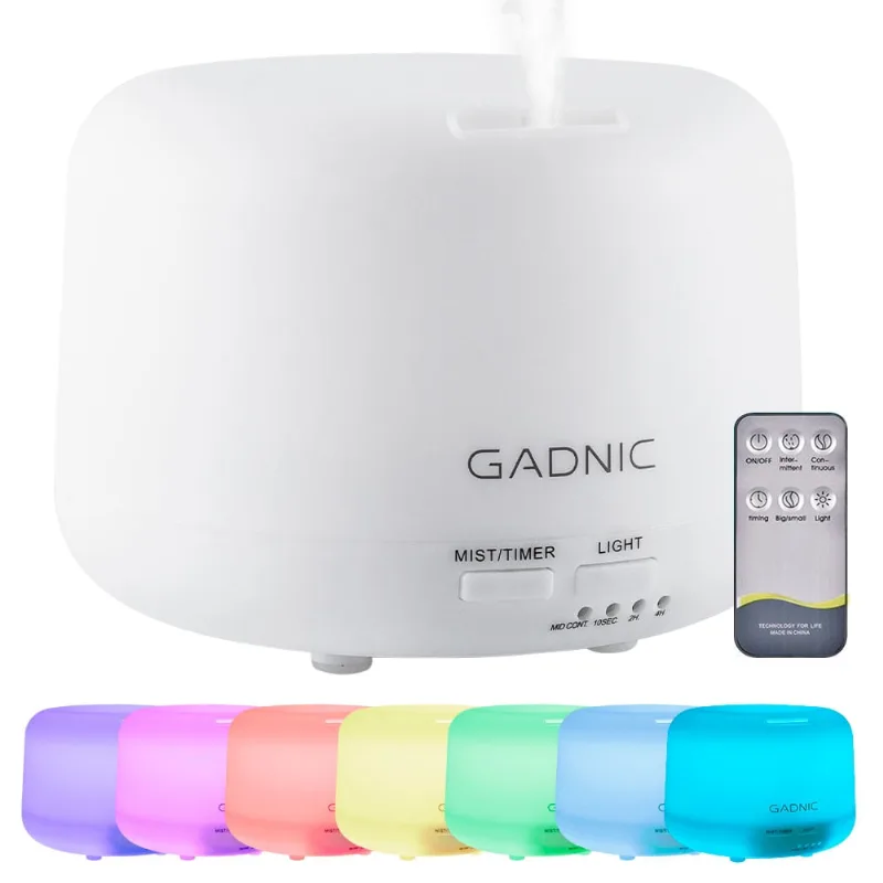 Difusor Gadnic Humidificador Ultrasónico 300ml 20hs 7 Colores