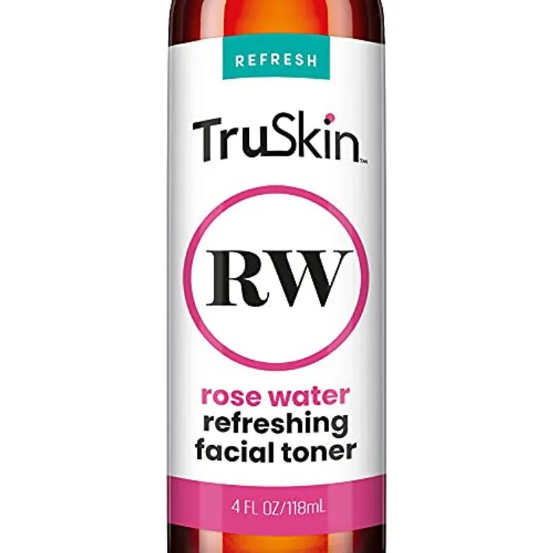 Truskin Rose Water Facial Toner Spray, Face Care Mist For All Skin Types, Daily Skin Care, 4 Fl Oz
