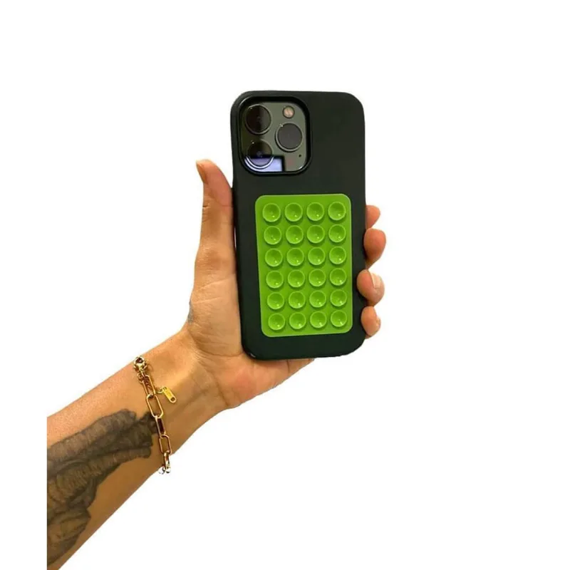 Suporte Ventosa Silicone Celular - Verde Universal
