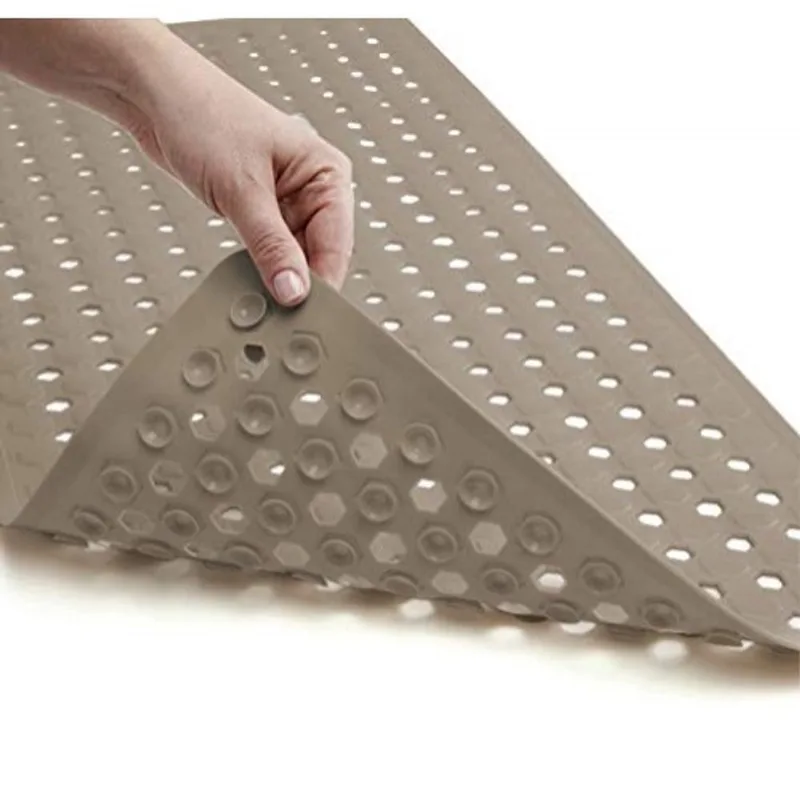 Banheira patenteada gorilla grip e tapete de chuveiro, 35x16, máquina lavável, tapetes de banheira extra grande com furos de drenagem e copos de sucção para manter o chão limpo, macio nos pés, acessór