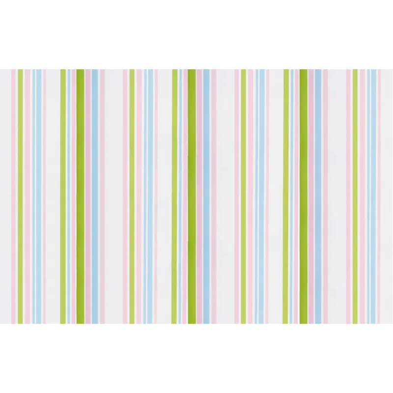 [5m²] Papel de Parede Infantil Listrado Happy World - PP198 Rolo de 5m2