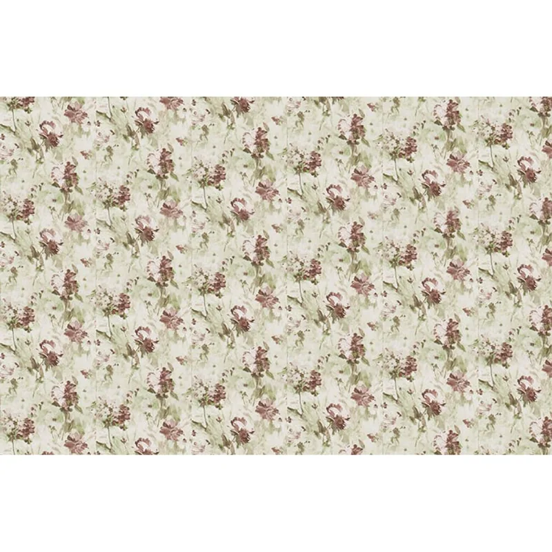 [5m²] Papel de Parede Floral Pincelado - PP286-2 Rolo de 5m2