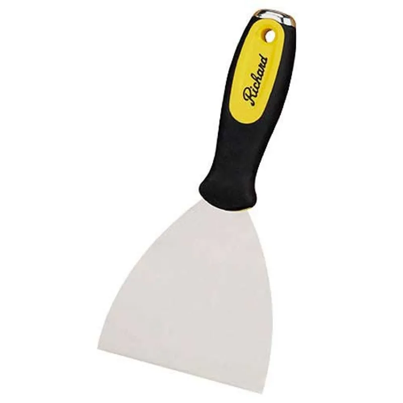 Richard Ergo-Grip Taping Knife - High-Carbon Steel Blade - Rubber Handle - 4-in W