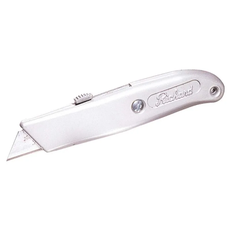 Richard Retractable Utility Knife - 3 Blades - Zinc - Silver