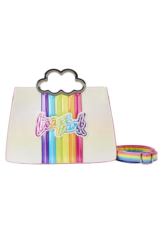 Loungefly Lisa Frank Rainbow Cloud Crossbody Bag - Multicolor - Vegan Leather