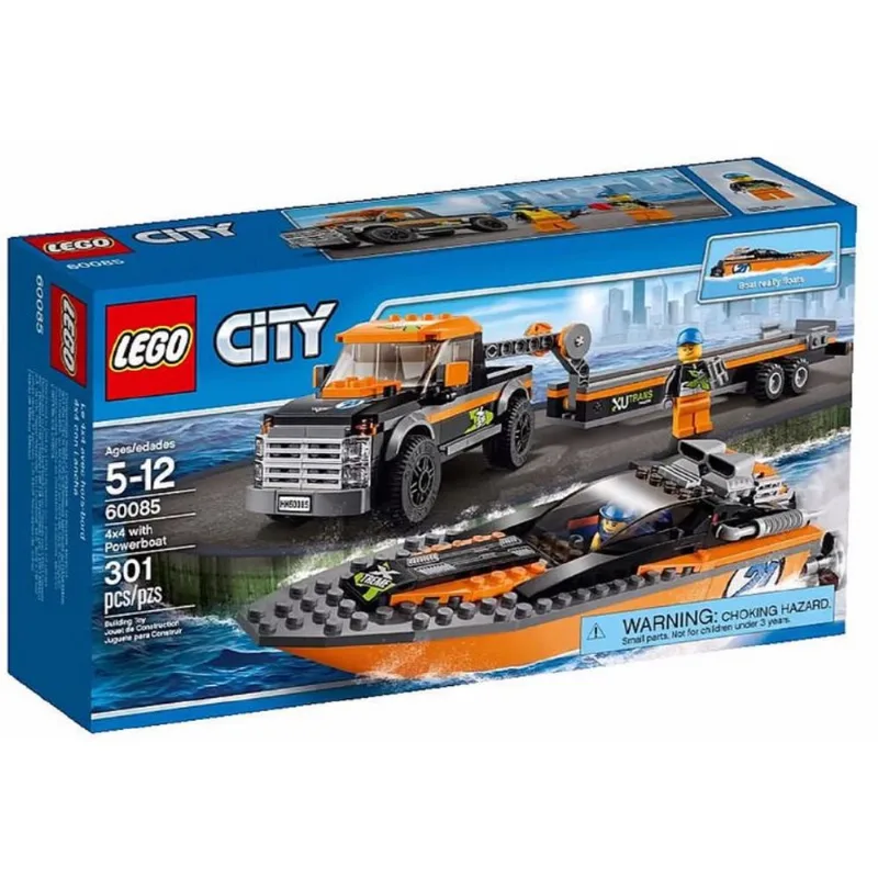 60085 Lego City - 4x4 com Barco a Motor