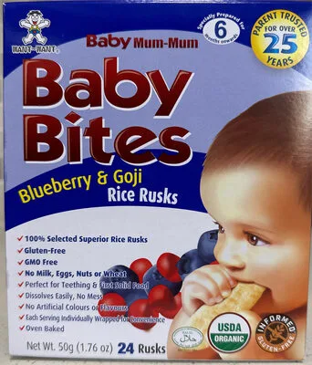 Organic Blueberry & Goji Rice Rusks
