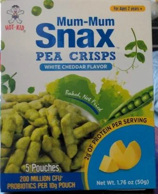 Snax Pea Crisps White Cheddar flavor