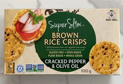 SuperSlim Brown Rice Crisps Cracked Pepper&Olive Oil