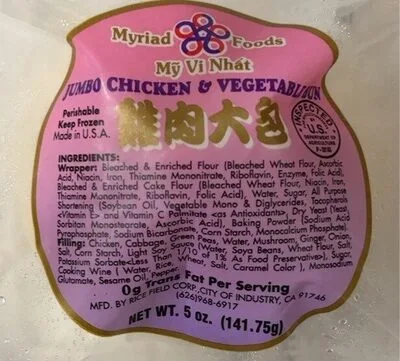 Jumbo Chicken and Vegetable Bun