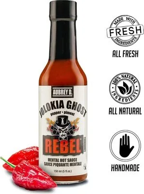 Rebel jolokia ghost hot sauce gluten free hottest
