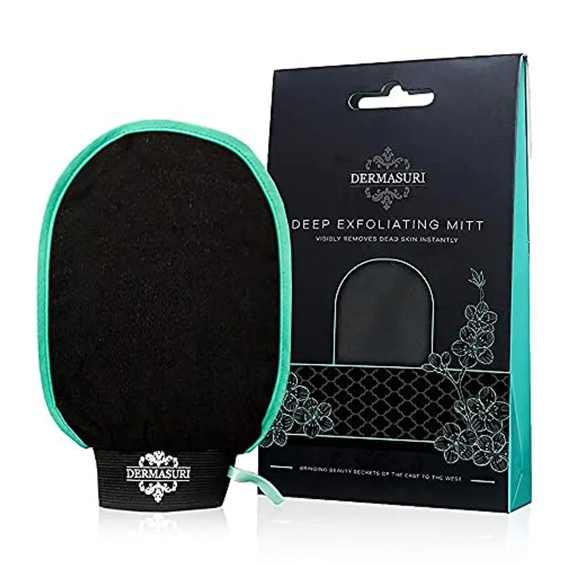 Esfoliante De Dermasuri Profunda Luva Para Pele Macia - Limpador De Pele - Parte Do Melhor Kit De Cuidados Corporais Para Mulheres &amp; Homens