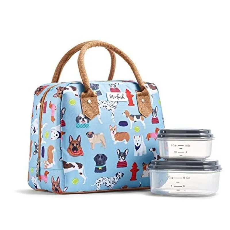 Fit & Fresh Bloomington Saco de Almoço Isolado, Grande, Cães