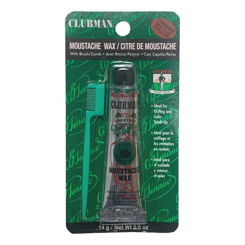 Clubman Cera Moldagem De Bigode Cor Castanho/café Claro- 14g