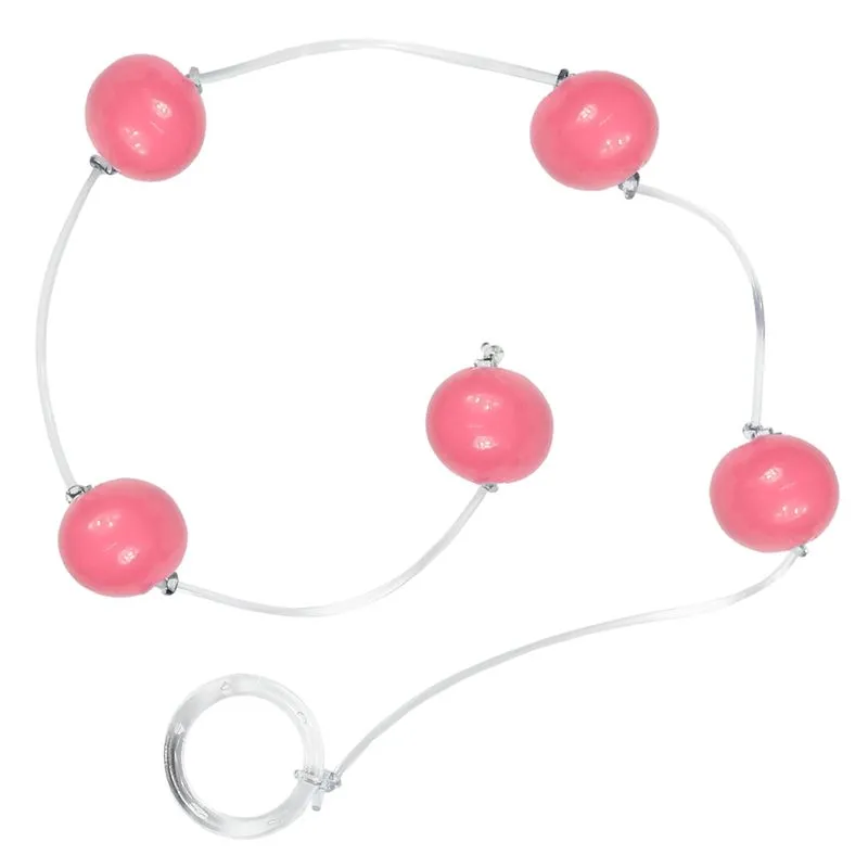 Bolinha Tailandesa em Acrílico com corda em Silicone Tamanho P Êxtase
