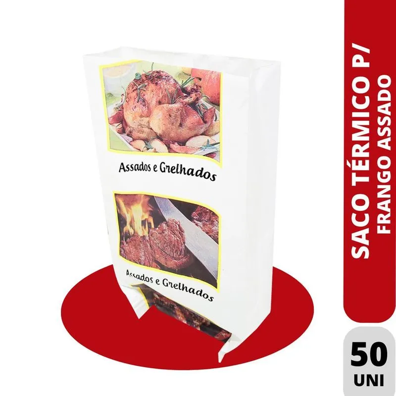 Saco Térmico Para Frango Assado Pc C/50