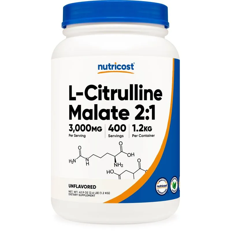 Suplemento Nutricost De Malato De L-citrulina Em Pó 1,2 Kg
