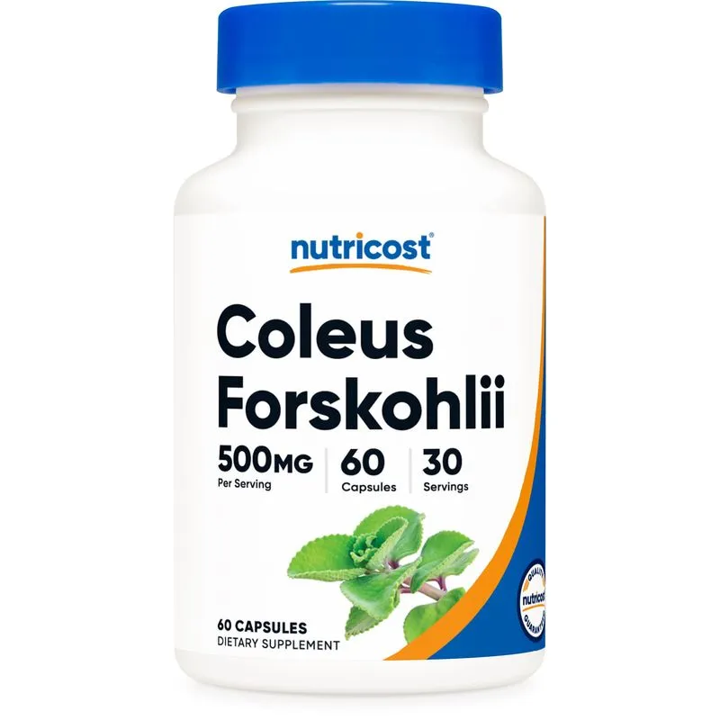 Nutricost Coleus Forskohlii 500mg, 60 Cápsulas - Fórmula De Força Máxima