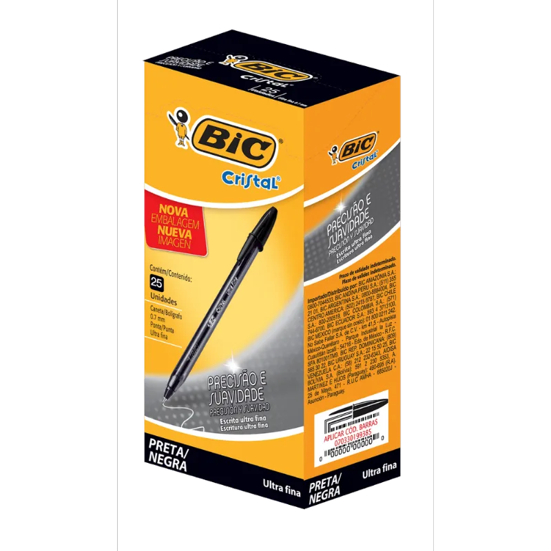 CANETA BIC ULTRA FINE - PRETA 0 7 R.902489 ÚNICA