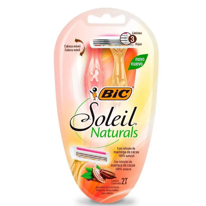 Aparelho Bic Soleil Naturals Feminino 12 Embalagens Com 2 Unidades